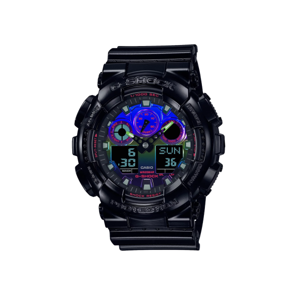 Reloj Casio G-SHOCK GA-100RGB-1A Negro – Multicolor RGB Analógico-Digital