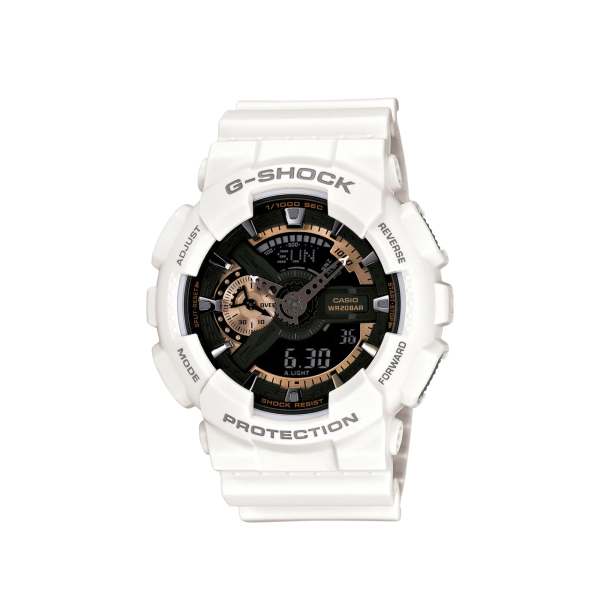Reloj G-Shock GA-110RG-7A Deportivo Hombre Blanco con Detalles Rosé