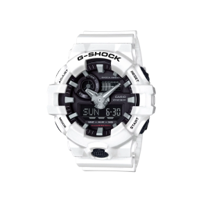 G-Shock GA-700-7A – Reloj Deportivo Blanco con Botón Frontal