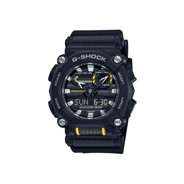 G-Shock GA-900-1A – Reloj Industrial Negro con detalles en gris