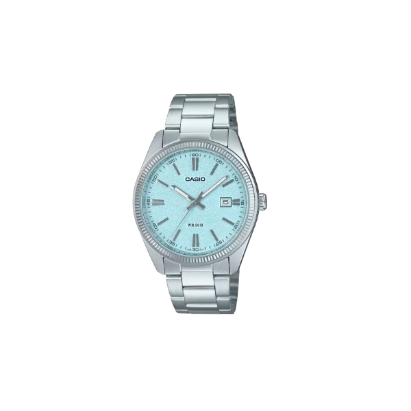 Reloj Casio MTP-1302DA-2A2V clásico para hombre esfera azul y correa de acero inoxidable