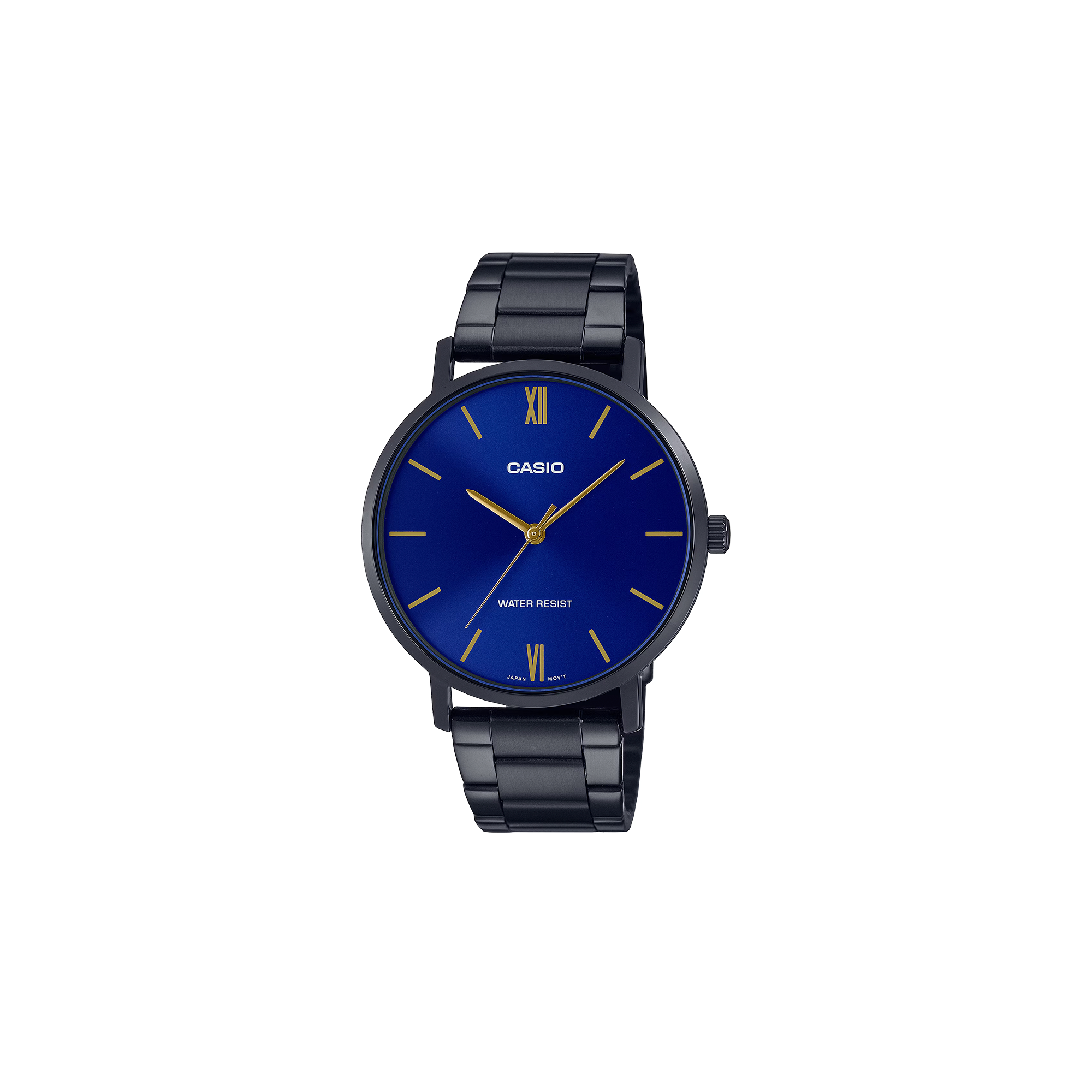 Reloj Casio MTP-VT01B-2BUDF Azul Hombre | Elegante y Moderno – Casio Perú Reloj Casio MTP-VT01B-2BUDF azul y negro para hombre