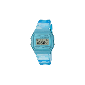 Novedades – Casio Perú Reloj Casio F-91WS-2 Unisex Transparente Azul — Digital Retro Resistente al Agua