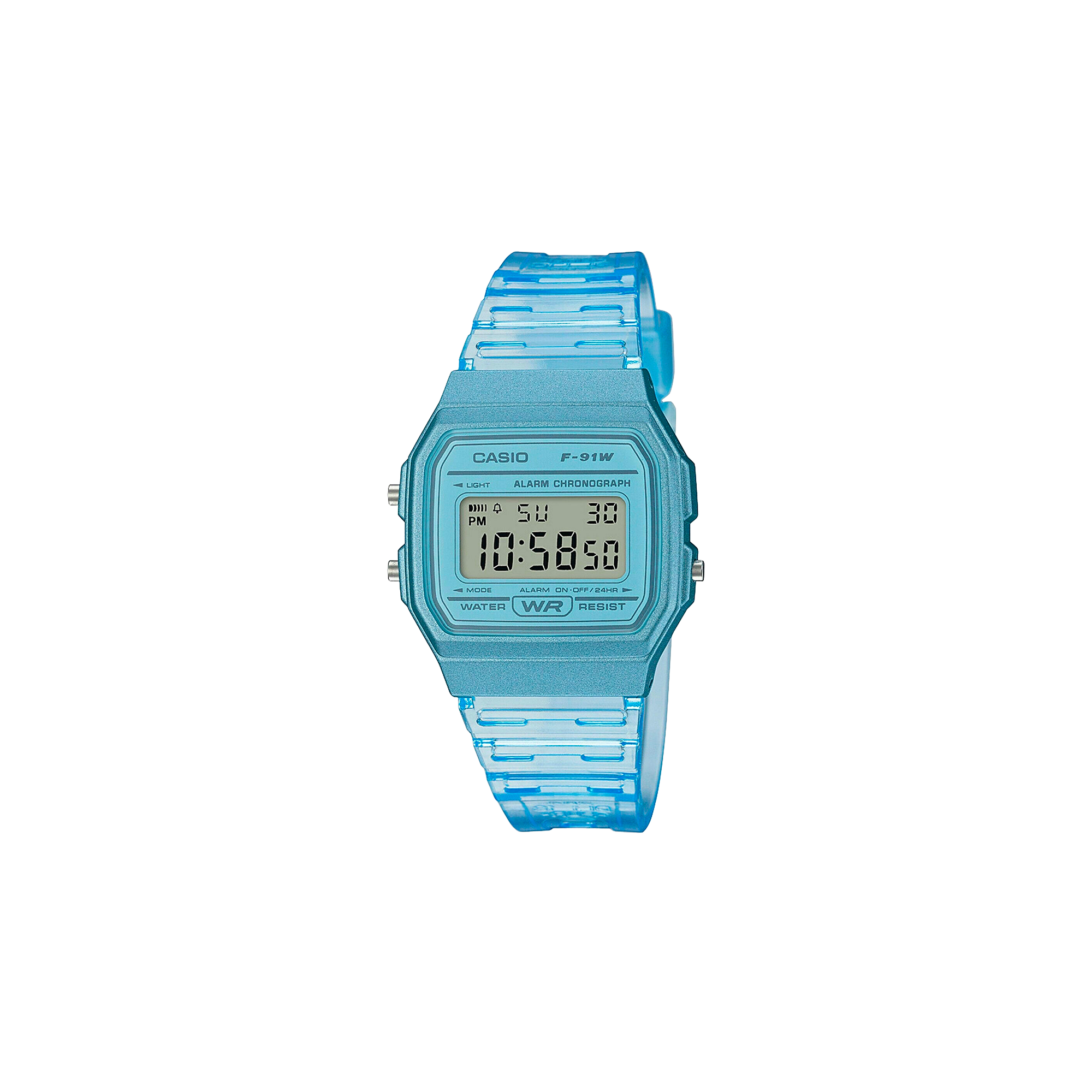 Reloj Casio F-91WS-2 Unisex Transparente Azul — Digital Retro Resistente al Agua – Casio Perú Reloj Casio F-91WS-2 Unisex Transparente Azul — Digital Retro Resistente al Agua