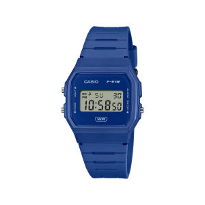 Reloj Casio F‑91WB‑2A1 unisex azul mate
