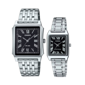 Set de relojes Casio para pareja MTP-B190D-1BV y LTP-V007D-1B