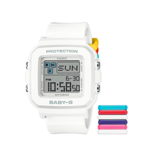 Reloj Casio Baby‑G BGD‑10L‑7DR blanco digital mujer