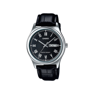 Reloj Casio MTP‑V006L‑1B clásico negro con correa de cuero