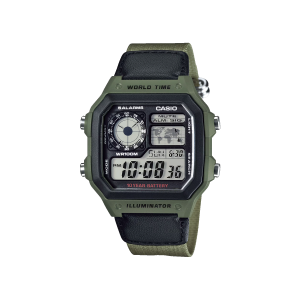 Reloj Casio AE‑1200WHB‑3BVDF verde militar digital