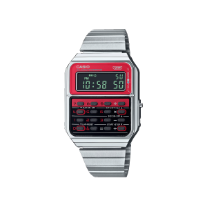 Reloj Casio CA‑500WE‑4BDF rosado metálico con calculadora