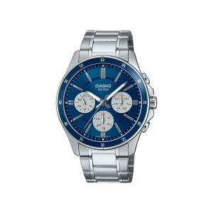 Reloj Casio MTP‑1374D‑2A3 acero inoxidable azul hombre