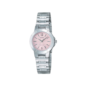 Reloj Casio LTP‑1177A‑4A1DF mujer plateado con esfera rosada