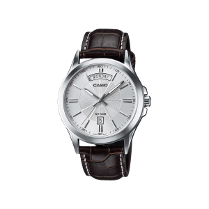 Reloj Casio MTP‑1381L‑7AV clásico con correa de cuero