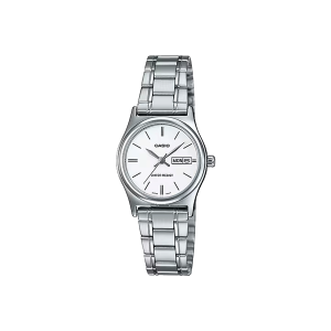 Reloj Casio LTP‑V006D‑7B2UDF mujer plateado con esfera blanca
