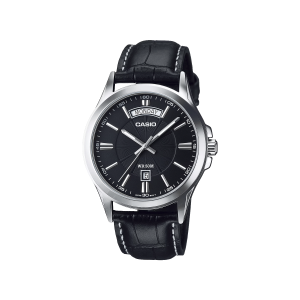 Reloj Casio MTP‑1381L‑1AVDF para Hombre — Analógico Clásico con Correa de Cuero Negro