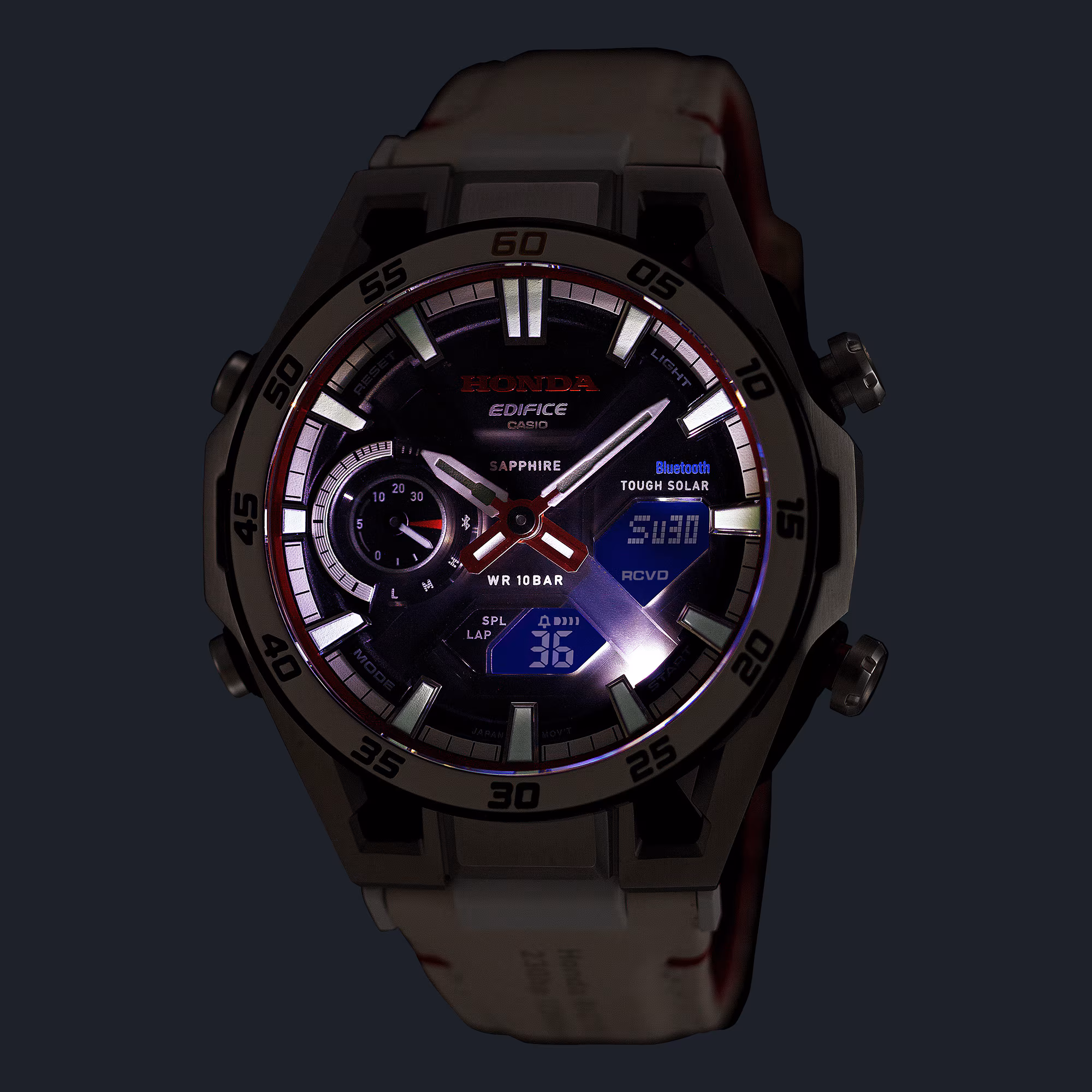 Reloj Casio Edifice Sospensione ECB-2300HR-1A Hombre — Cronógrafo Deportivo Negro con Conectividad Bluetooth y Edición Honda Racing – Casio Perú Reloj Casio Edifice Sospensione ECB-2300HR-1A Hombre — Cronógrafo Deportivo Negro con Conectividad Bluetooth y Edición Honda Racing - Imagen 9