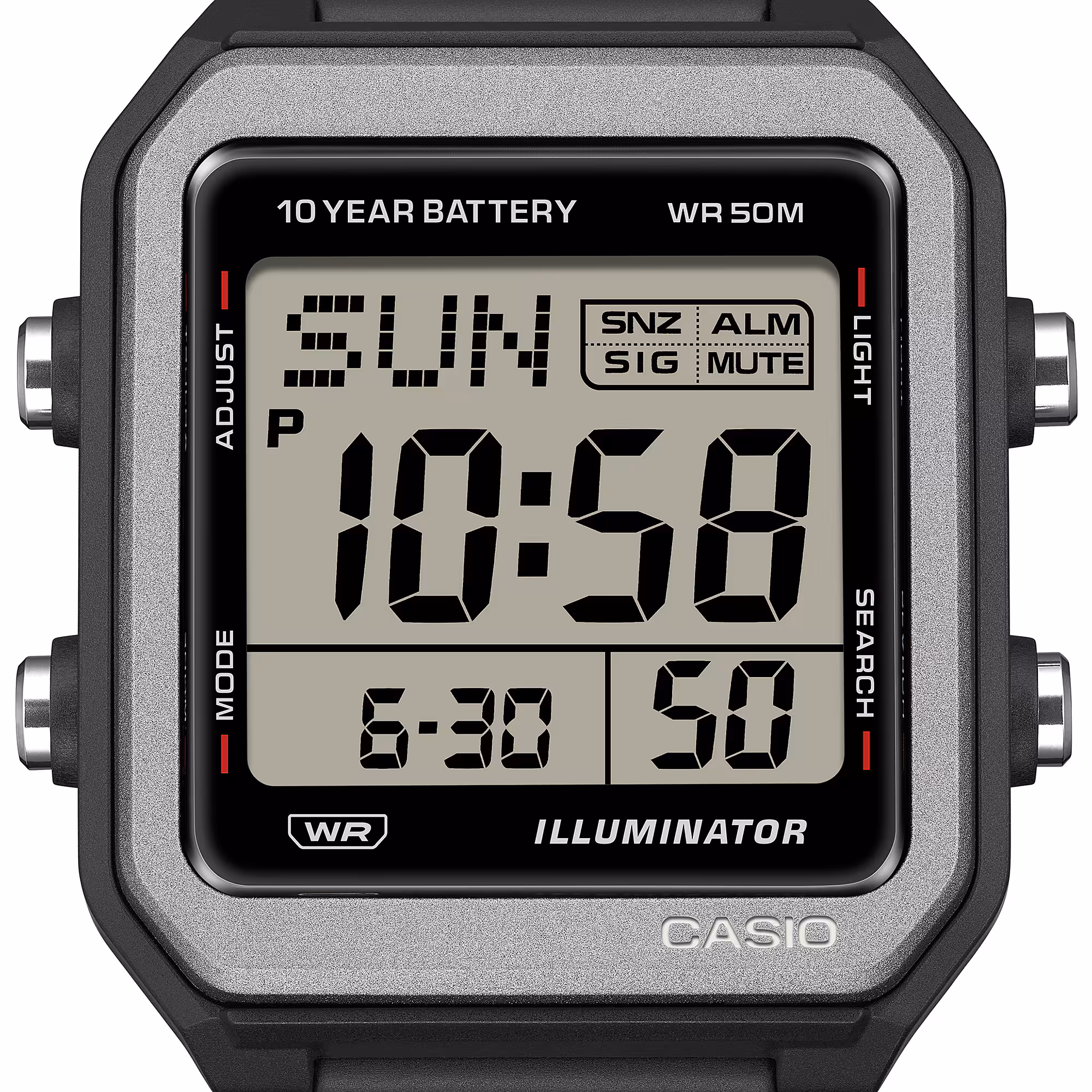 Reloj Casio W-221H-1AVDF Hombre — Digital Negro Deportivo con Cronómetro, Alarma y Resistencia 50M – Casio Perú Reloj Casio W-221H-1AVDF Hombre — Digital Negro Deportivo con Cronómetro, Alarma y Resistencia 50M - Imagen 3