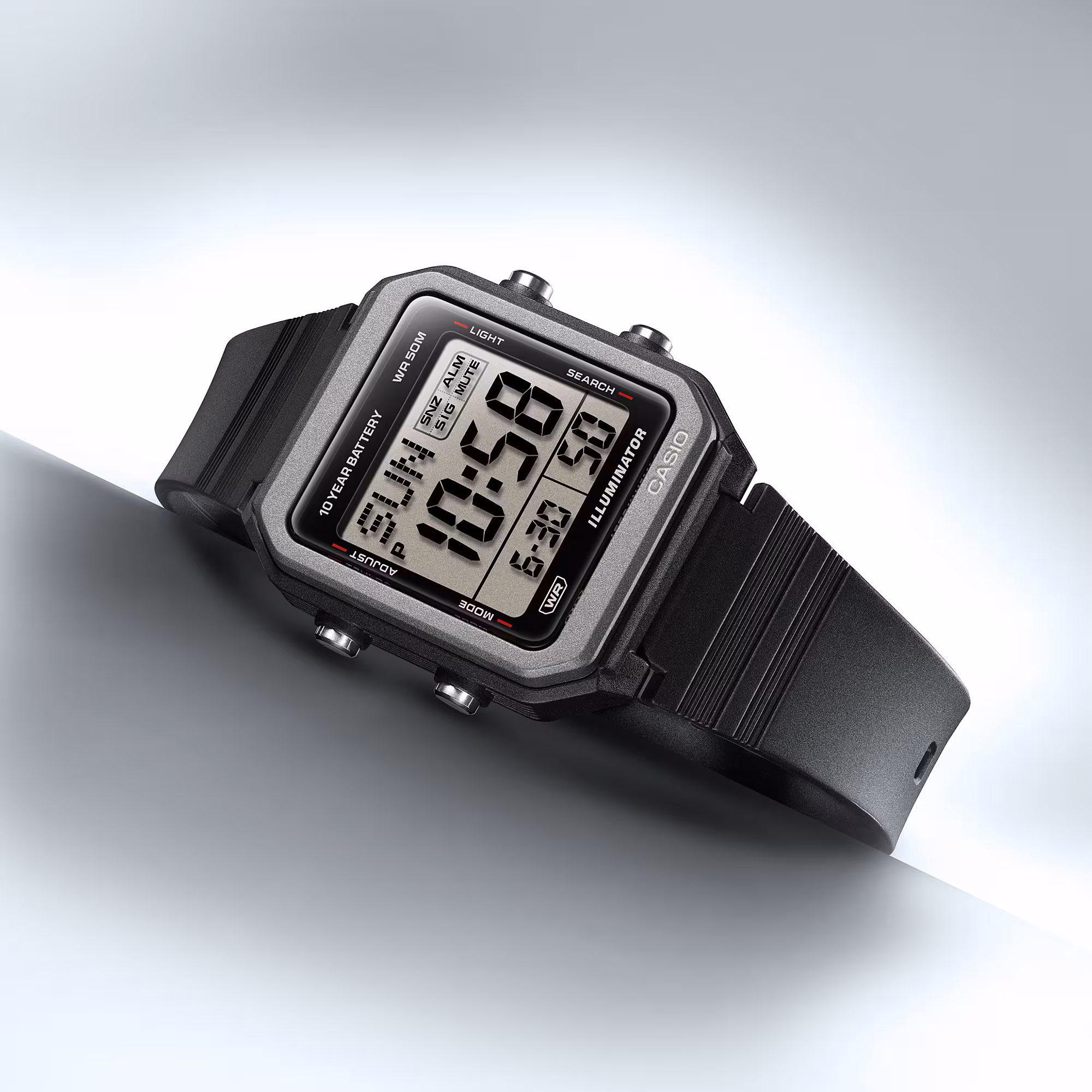 Reloj Casio W-221H-1AVDF Hombre — Digital Negro Deportivo con Cronómetro, Alarma y Resistencia 50M – Casio Perú Reloj Casio W-221H-1AVDF Hombre — Digital Negro Deportivo con Cronómetro, Alarma y Resistencia 50M - Imagen 2