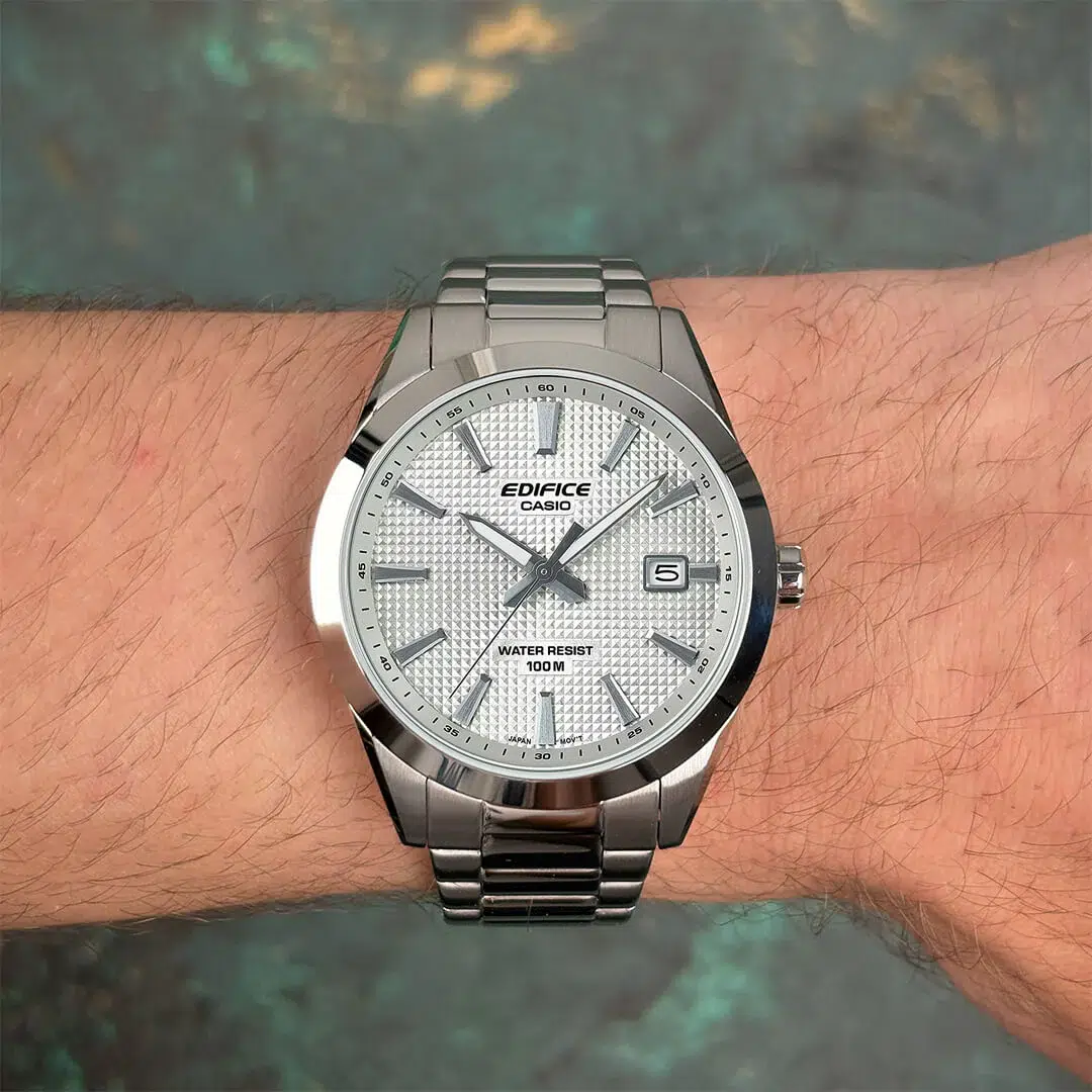 Reloj Casio Edifice EFV-160D-7AVDF Hombre — Analógico Plateado Deportivo Elegante con Acero Inoxidable – Casio Perú Reloj Casio Edifice EFV-160D-7AVDF Hombre — Analógico Plateado Deportivo Elegante con Acero Inoxidable - Imagen 2