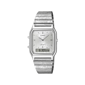 Reloj Casio AQ-230ELT-7A Liberty edición limitada plateado vintage ana digi