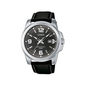 Reloj Casio MTP-1314L-8A esfera gris correa cuero hombre