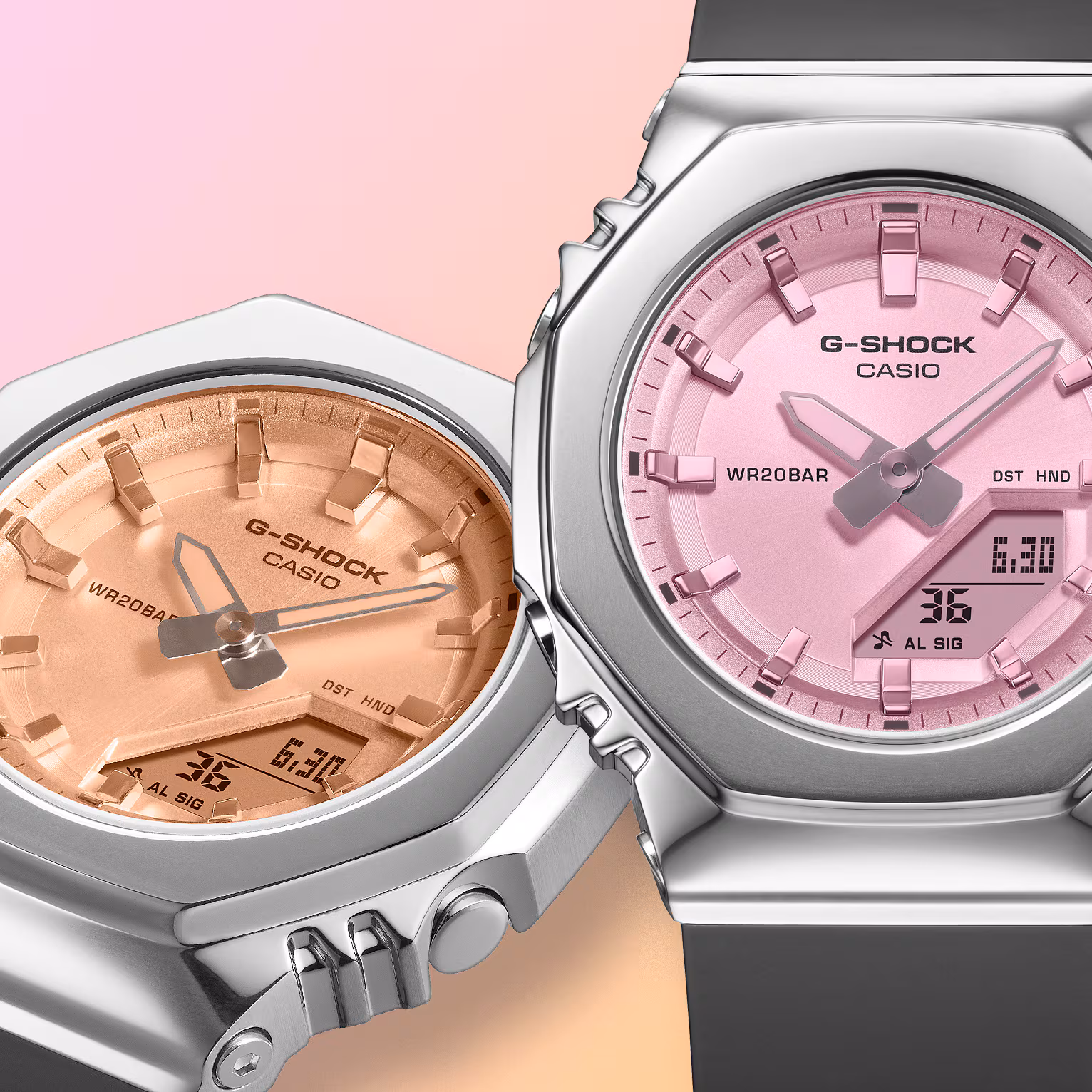Reloj Casio G-Shock GM-S2110SR-1ADR Mujer – Metal Rosé Analógico Digital 200M – Casio Perú Reloj Casio G-Shock GM-S2110SR-1ADR Mujer – Metal Rosé Analógico Digital 200M - Imagen 5