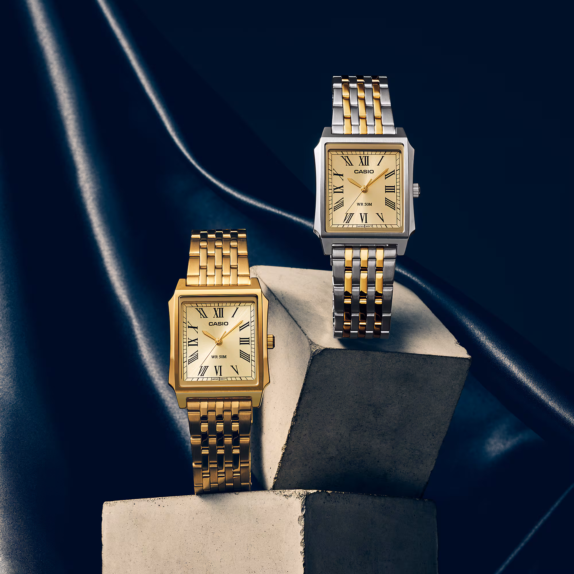 Reloj Casio MTP-B190SG-9BV “Tank” Hombre — Elegante Bitono Rectangular – Casio Perú Reloj Casio MTP-B190SG-9BV “Tank” Hombre — Elegante Bitono Rectangular - Imagen 2