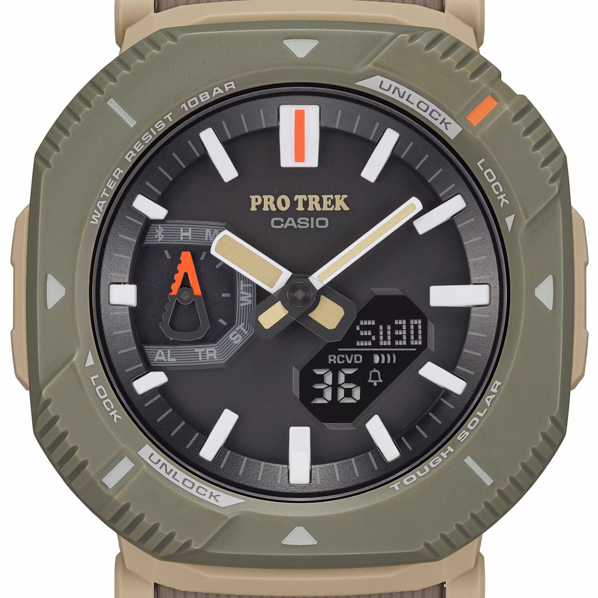 Reloj Casio Pro Trek PRJ-B001-5 Hombre — Solar Bluetooth Ultraligero Táctico – Casio Perú Reloj Casio Pro Trek PRJ-B001-5 Hombre — Solar Bluetooth Ultraligero Táctico - Imagen 2