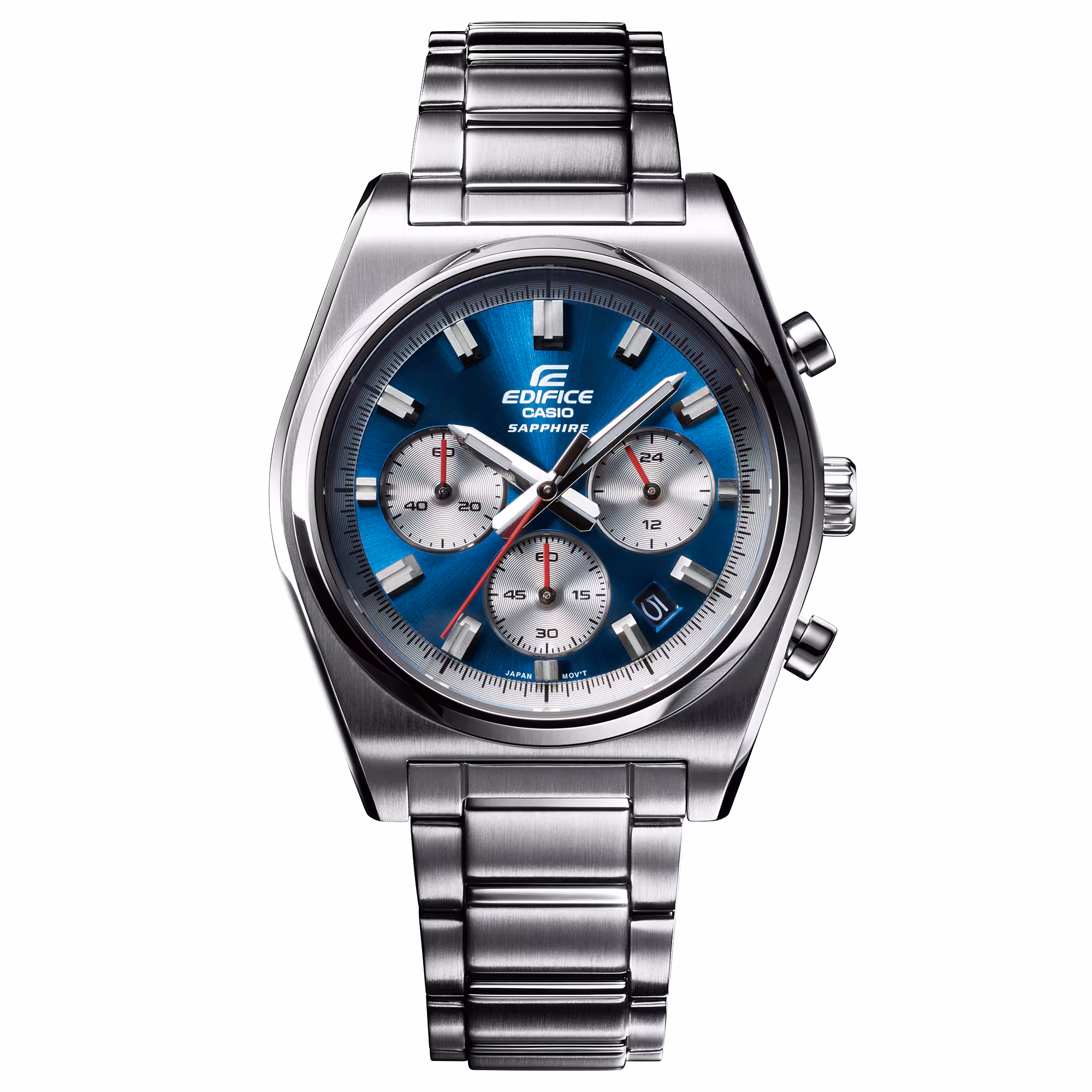 Reloj Casio Edifice EFB-730D-2AVUDF Hombre – Cronógrafo Azul Acero Inoxidable con Cristal de Zafiro 100M – Casio Perú Reloj Casio Edifice EFB-730D-2AVUDF Hombre – Cronógrafo Azul Acero Inoxidable con Cristal de Zafiro 100M - Imagen 2