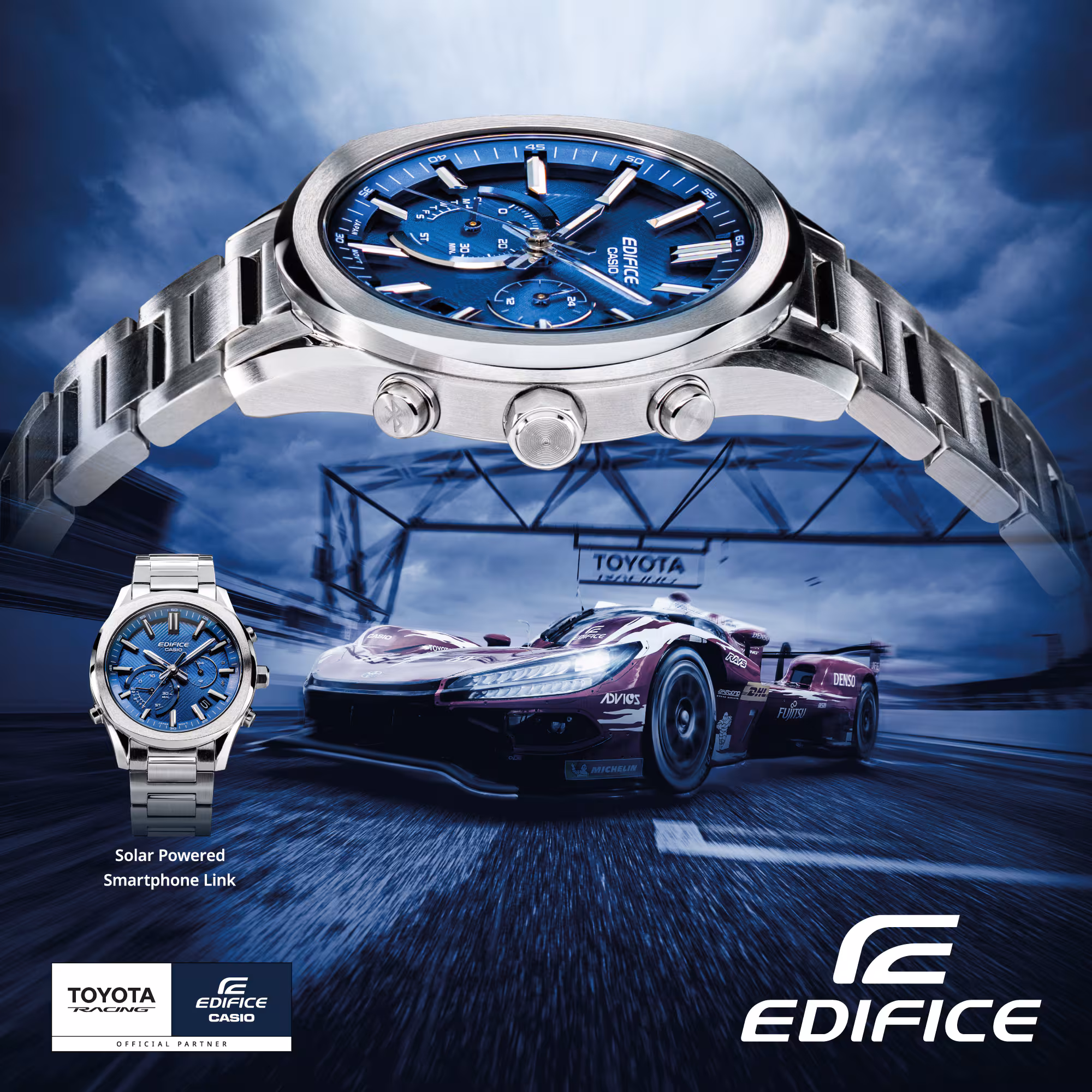 Reloj Casio Edifice EQB-1300D-2ADF Hombre – Bluetooth Cronógrafo Acero Inoxidable Azul – Casio Perú Reloj Casio Edifice EQB-1300D-2ADF Hombre – Bluetooth Cronógrafo Acero Inoxidable Azul - Imagen 2