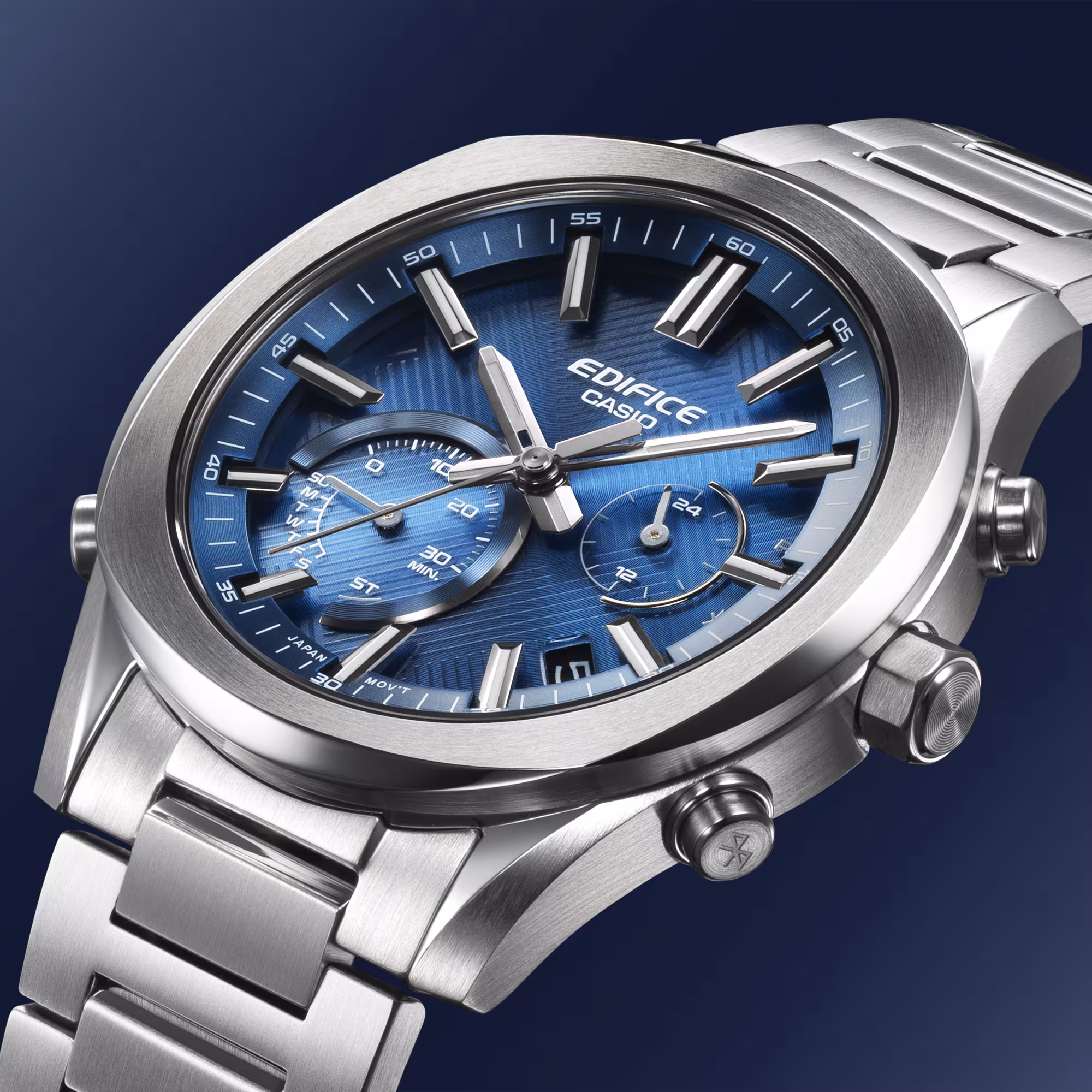 Reloj Casio Edifice EQB-1300D-2ADF Hombre – Bluetooth Cronógrafo Acero Inoxidable Azul – Casio Perú Reloj Casio Edifice EQB-1300D-2ADF Hombre – Bluetooth Cronógrafo Acero Inoxidable Azul - Imagen 3