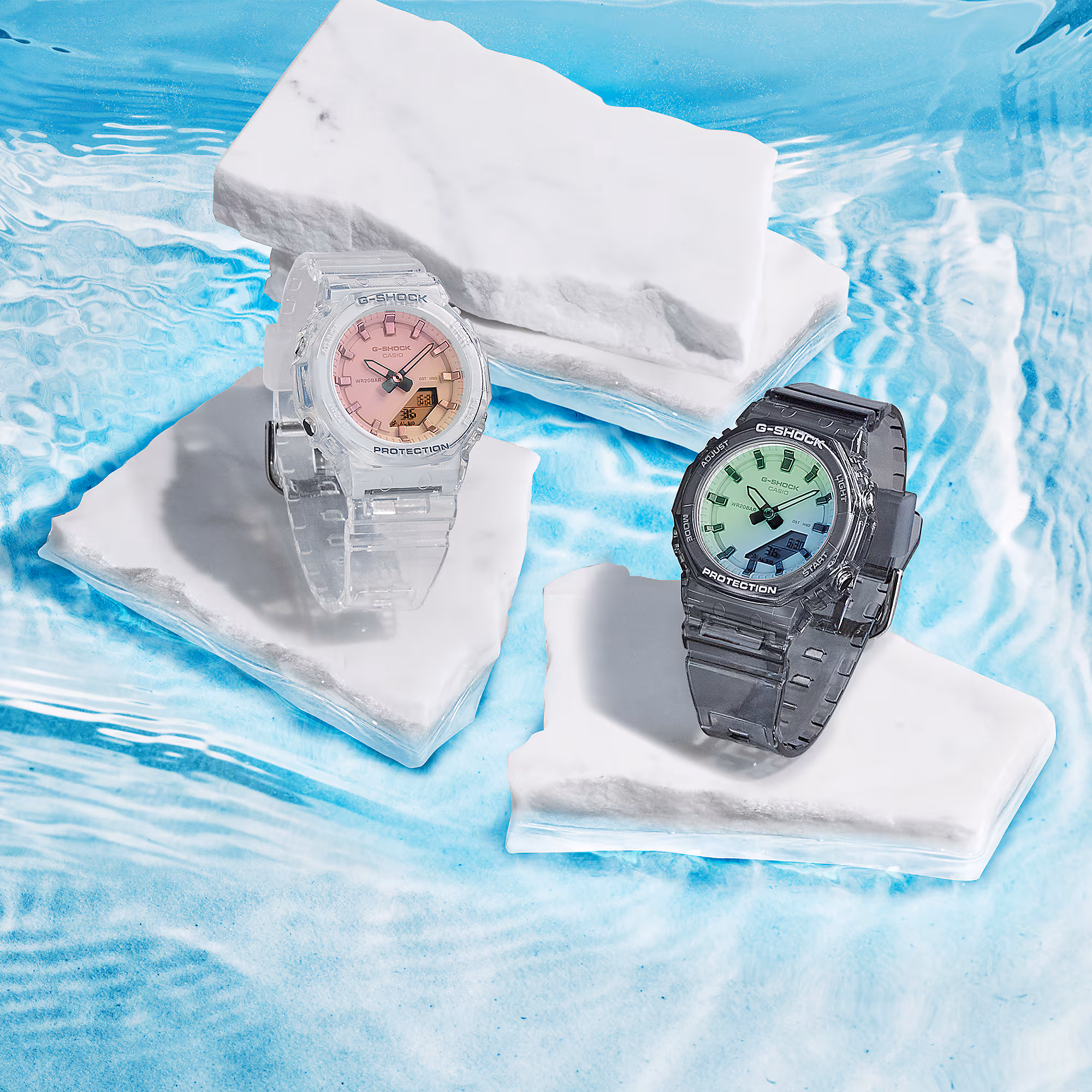 Reloj Casio G-Shock GMA-P2100SR-7ADR Mujer – Sunset Glow Blanco Rosé Analógico Digital 200M – Casio Perú Reloj Casio G-Shock GMA-P2100SR-7ADR Mujer – Sunset Glow Blanco Rosé Analógico Digital 200M - Imagen 9