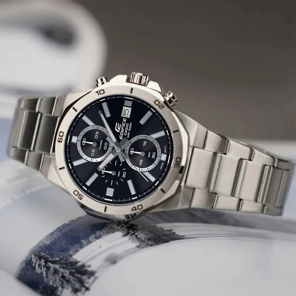Reloj Casio Edifice EFV-640DC-1AVUDF Hombre – Cronógrafo Negro Acero Ionizado 100M – Casio Perú Reloj Casio Edifice EFV-640DC-1AVUDF Hombre – Cronógrafo Negro Acero Ionizado 100M - Imagen 2