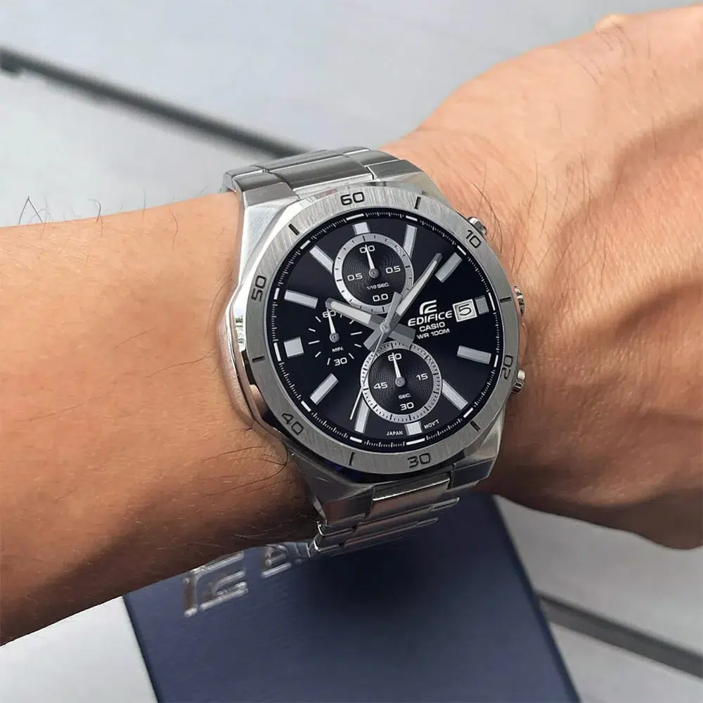 Reloj Casio Edifice EFV-640DC-1AVUDF Hombre – Cronógrafo Negro Acero Ionizado 100M – Casio Perú Reloj Casio Edifice EFV-640DC-1AVUDF Hombre – Cronógrafo Negro Acero Ionizado 100M - Imagen 3