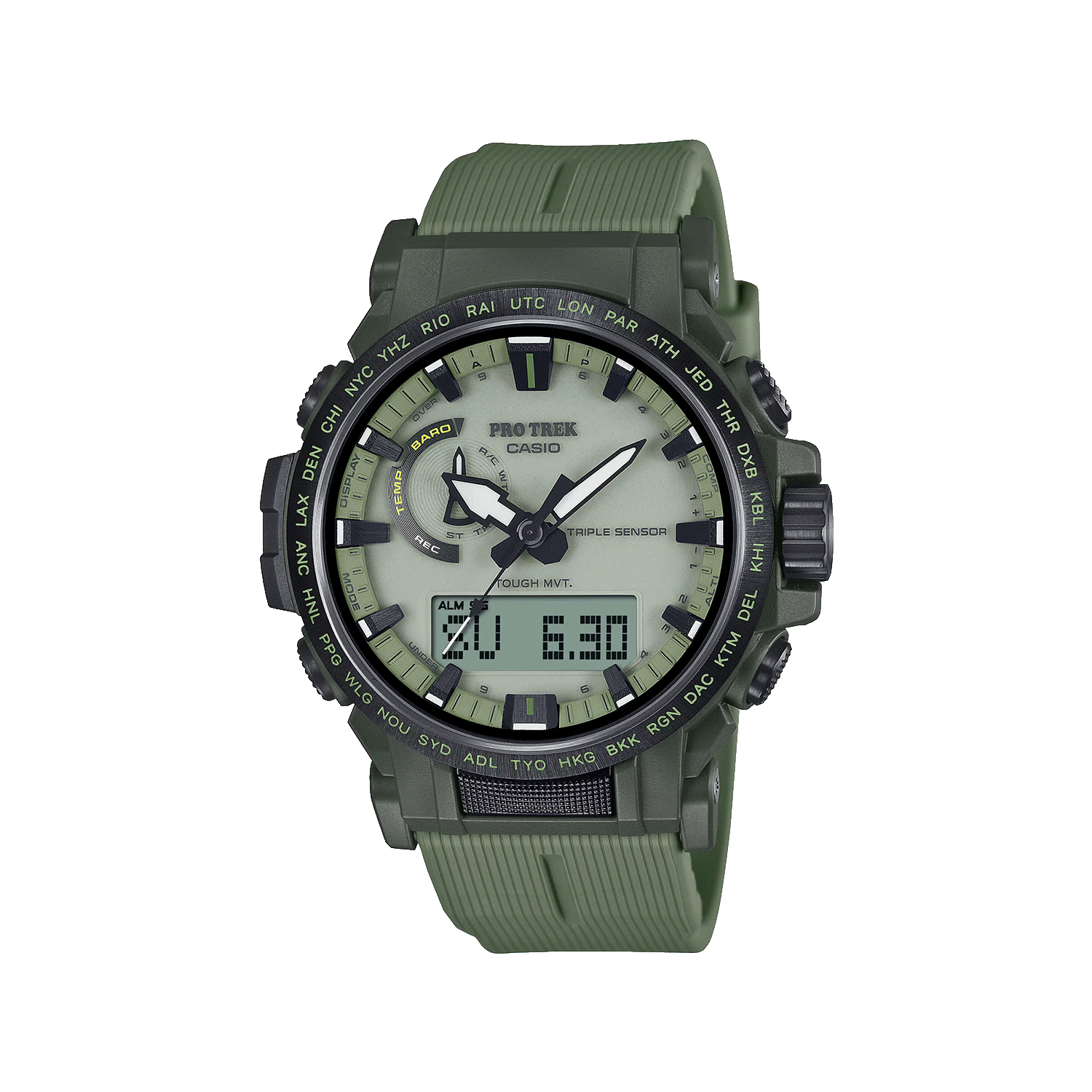 Casio Pro Trek PRW-61LD-3DR | Reloj con Triple Sensor y Tough Solar para Montañismo – Casio Perú Reloj Casio Pro Trek PRW-61LD-3DR analógico-digital con Triple Sensor para montañismo