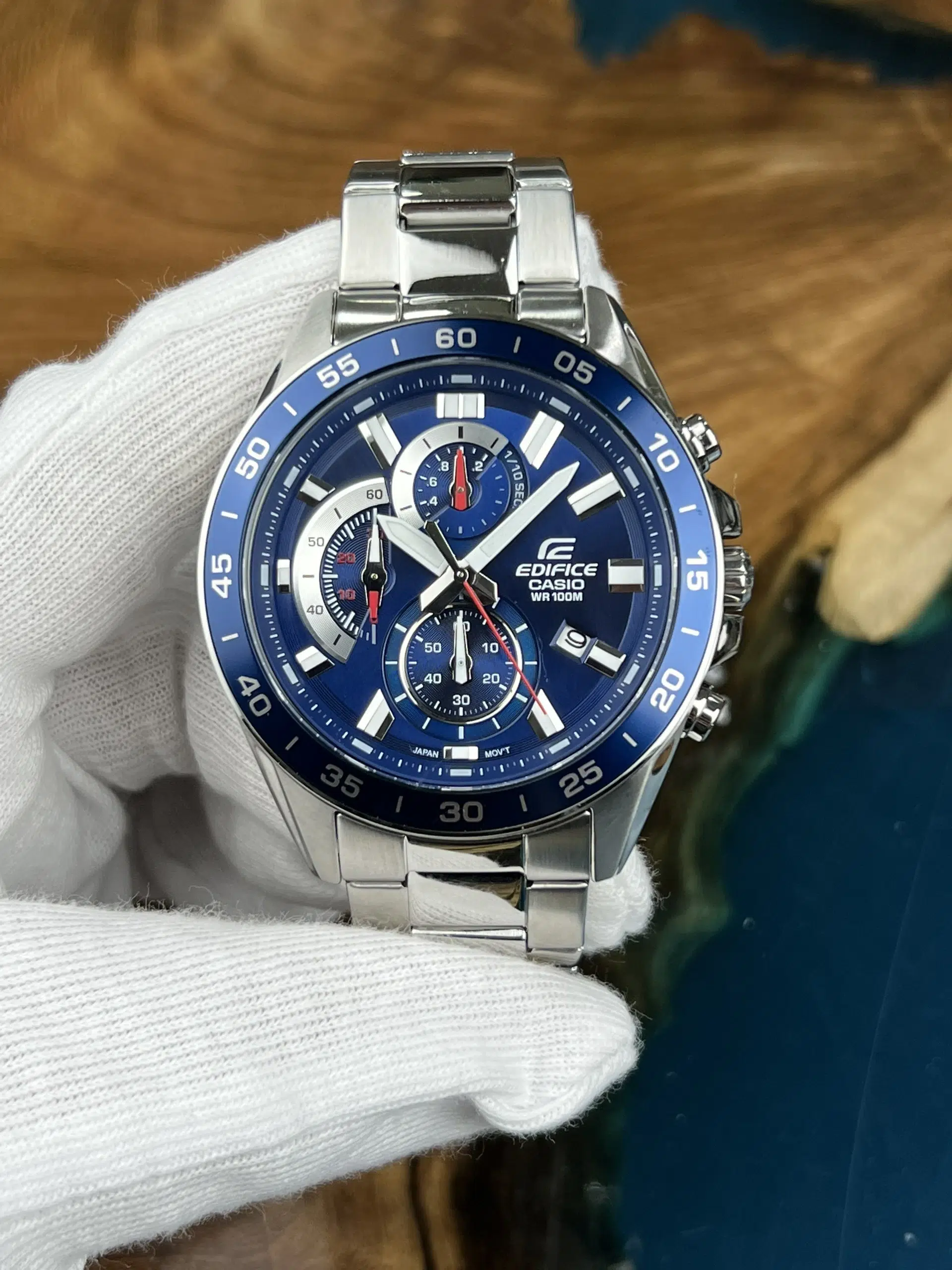Reloj Casio Edifice EFV-550D-2AVUDF Hombre – Cronógrafo Azul Acero 100M – Casio Perú Reloj Casio Edifice EFV-550D-2AVUDF Hombre – Cronógrafo Azul Acero 100M - Imagen 2