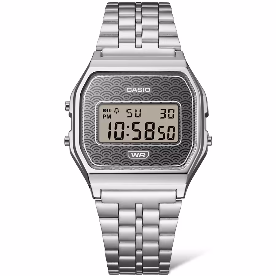 Reloj Casio A159WEVJ-7DR Vintage Unisex – Digital Plateado Seigaiha Made in Japan – Casio Perú Reloj Casio A159WEVJ-7DR Vintage Unisex – Digital Plateado Seigaiha Made in Japan - Imagen 2