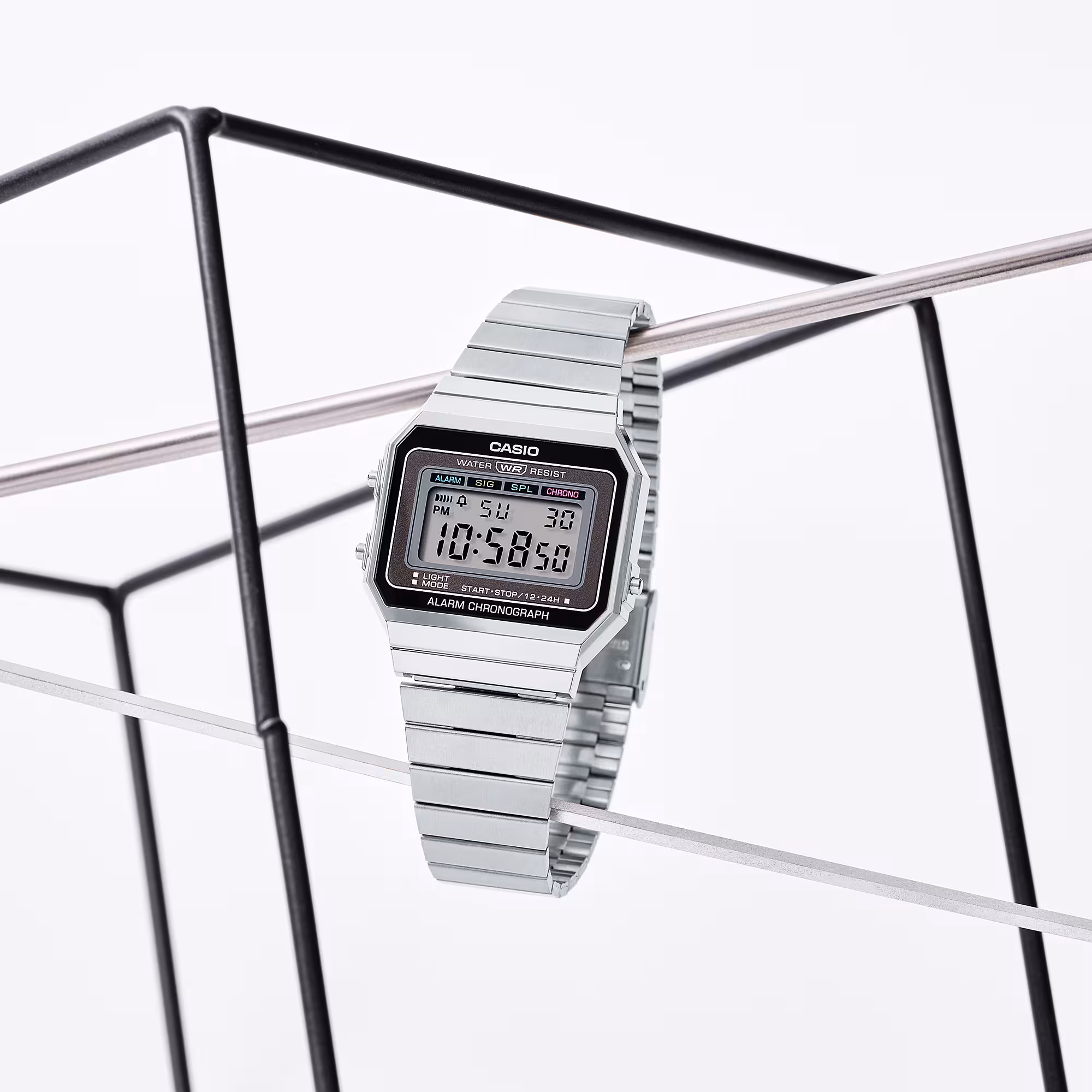 Reloj Casio Vintage A700W-1ADF Unisex – Digital Plateado Ultrafino – Casio Perú Reloj Casio Vintage A700W-1ADF Unisex – Digital Plateado Ultrafino - Imagen 2