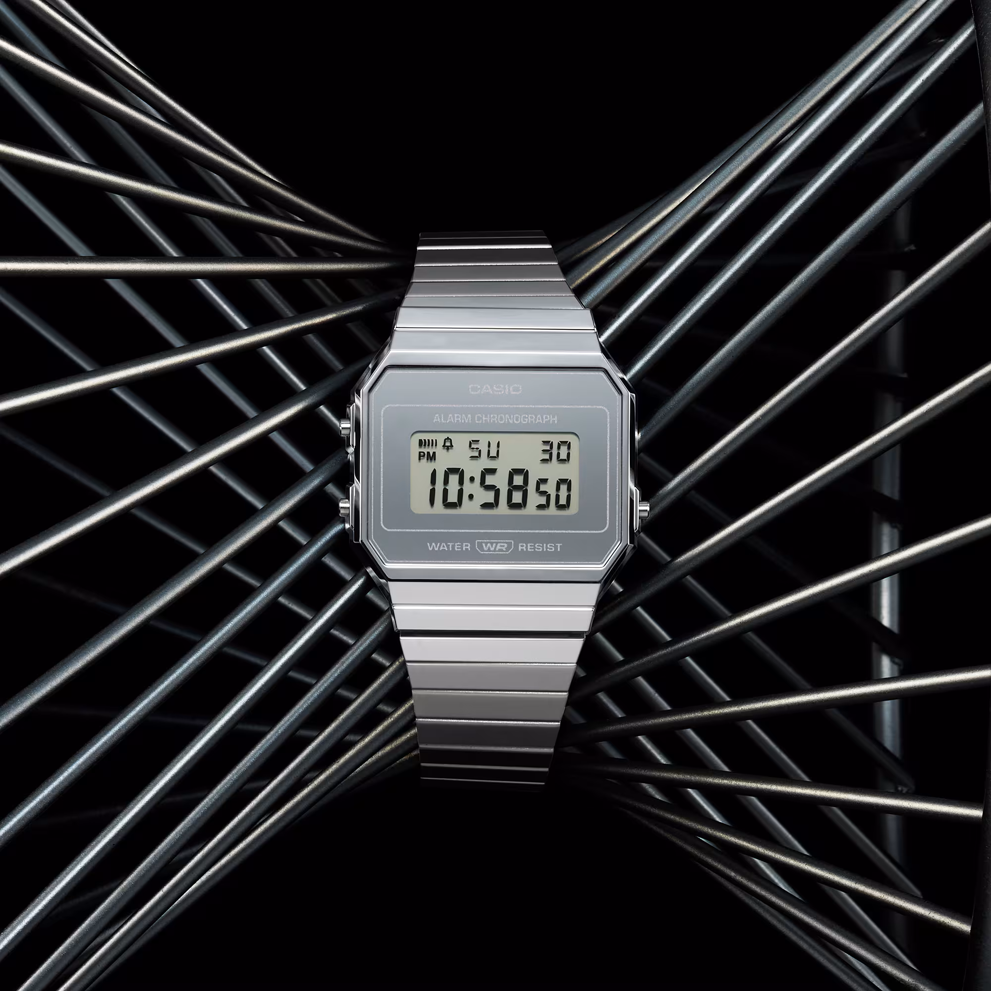 Reloj Casio Vintage A700WEV-7ADF Unisex – Digital Plateado Ultrafino – Casio Perú Reloj Casio Vintage A700WEV-7ADF Unisex – Digital Plateado Ultrafino - Imagen 2
