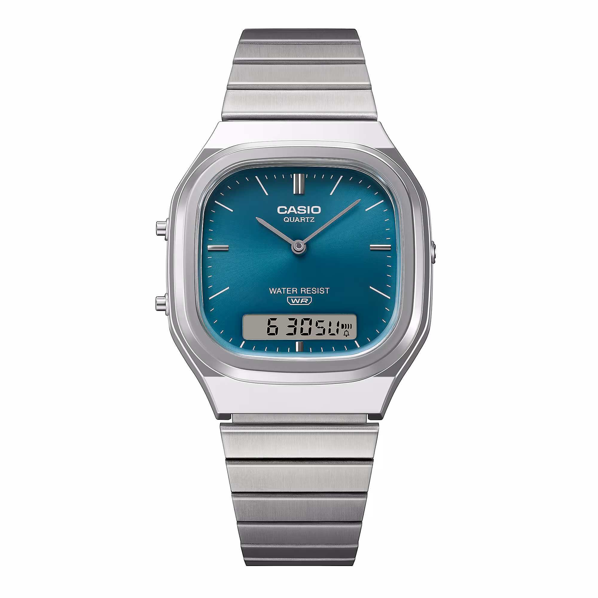 Reloj Casio Vintage AQ-240E-3A Unisex – Turquesa Analógico Digital Acero – Casio Perú Reloj Casio Vintage AQ-240E-3A Unisex – Turquesa Analógico Digital Acero - Imagen 3