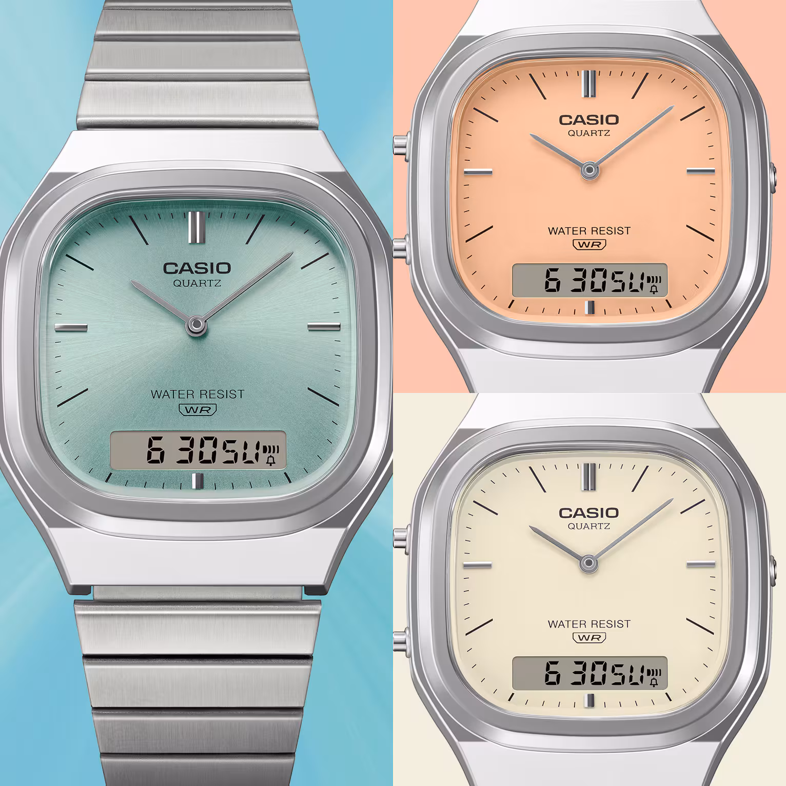 Reloj Casio Vintage AQ-240E-2A Unisex – Azul Claro Analógico Digital Acero – Casio Perú Reloj Casio Vintage AQ-240E-2A Unisex – Azul Claro Analógico Digital Acero - Imagen 9