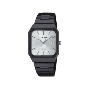 Casio MTP-B185B-7AVDF original reloj negro esfera plateada hombre