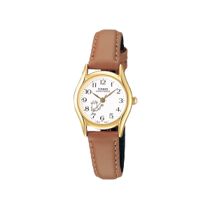 Casio LTP-1094Q-7B8RDF original reloj dorado de cuero para mujer