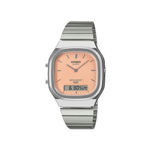 Casio AQ-240E-4A original Vintage rosa salmón analógico digital