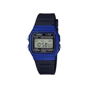 Casio F-91WM-2ADF reloj digital negro azul original