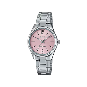 Casio LTP-V005D-4B reloj rosa para mujer con brazalete de acero