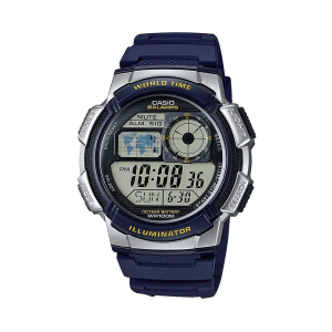 Reloj Casio AE-1000W-2AVDF digital azul hora mundial