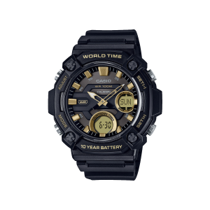 Reloj Casio AEQ-120W-9AVDF analógico digital negro dorado