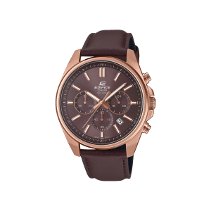Reloj Casio Edifice EFV-650CL-5AVUDF hombre cronógrafo oro rosa cuero