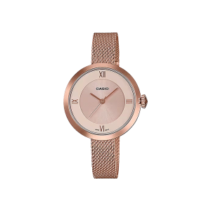 Casio LTP-E154MPG-4ADF original mujer oro rosa esfera rosada